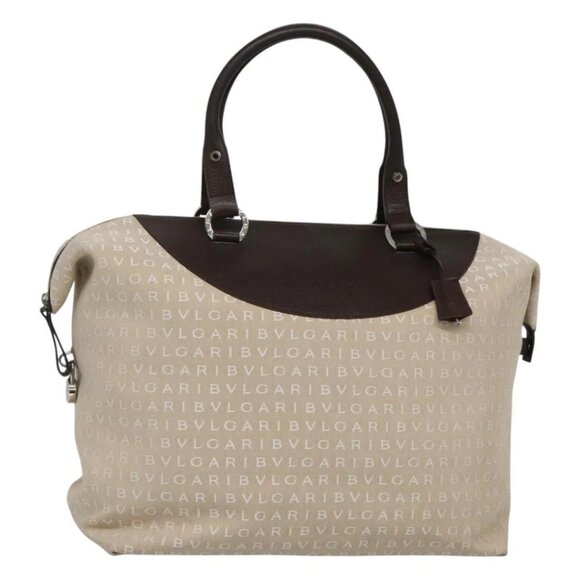 BVLGARI Logo Mania Tote Bag Canvas Beige - Picture 1 of 14